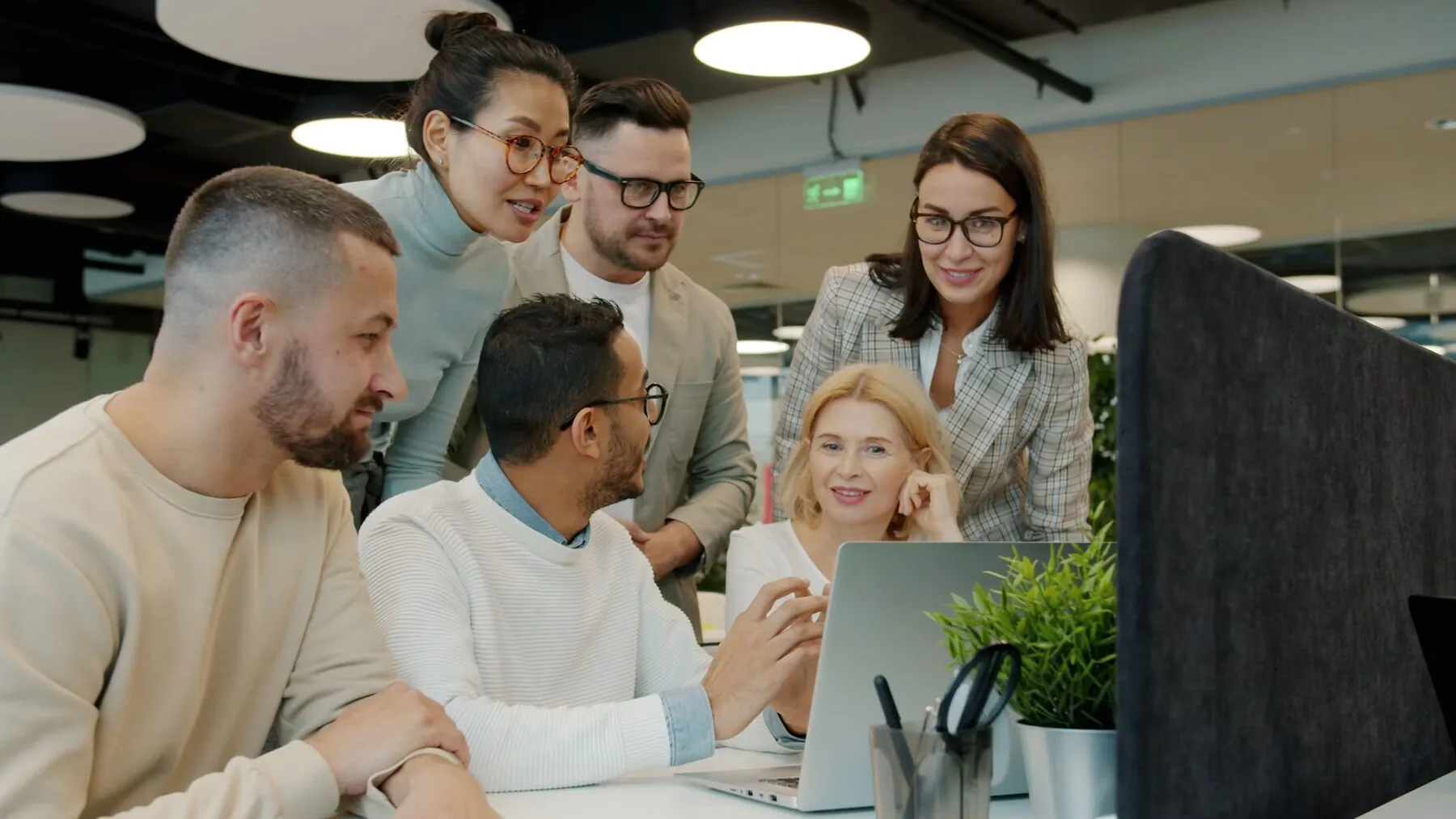 A team reviewing loan guidelines together